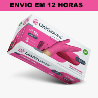 Kit Com 3 Caixas Luva Látex Rosa Pink Descartável 300 Unidades Unigloves em Oferta na Shopee