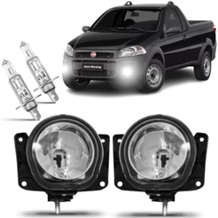 Par Farol Milha Fiat Strada Working 2014 2015 2016 2017 + Lampada