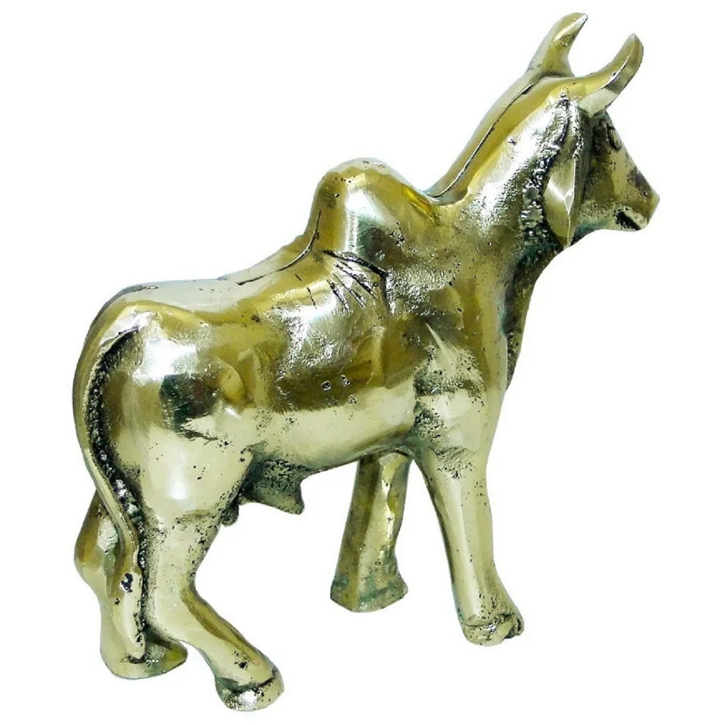 Garrote Boi Bronze Vaca Fazenda Escultura Estatueta Bezerro