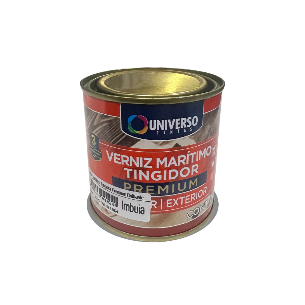 Verniz Marítimo Tingidor Premium Brilhante Película Proteção Resistente A Riscos Durabilidade De 3 Anos Universo Tintas 225 ml