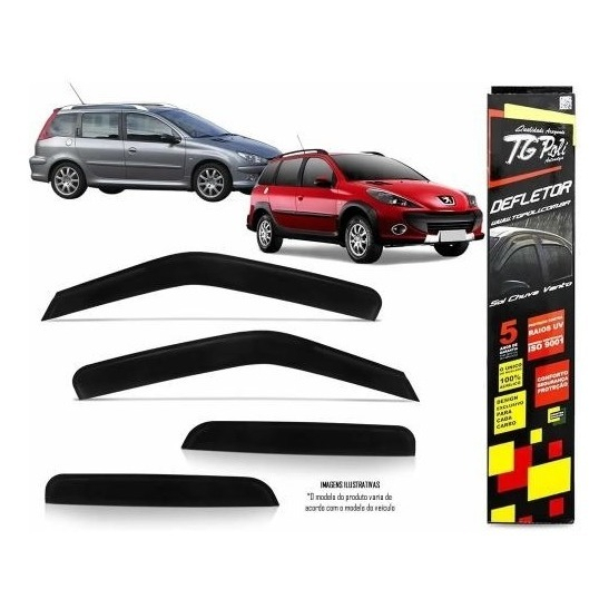 Calha Chuva Deflet Peugeot 206/207 Sw Escapade 00/15 4p Tgpo