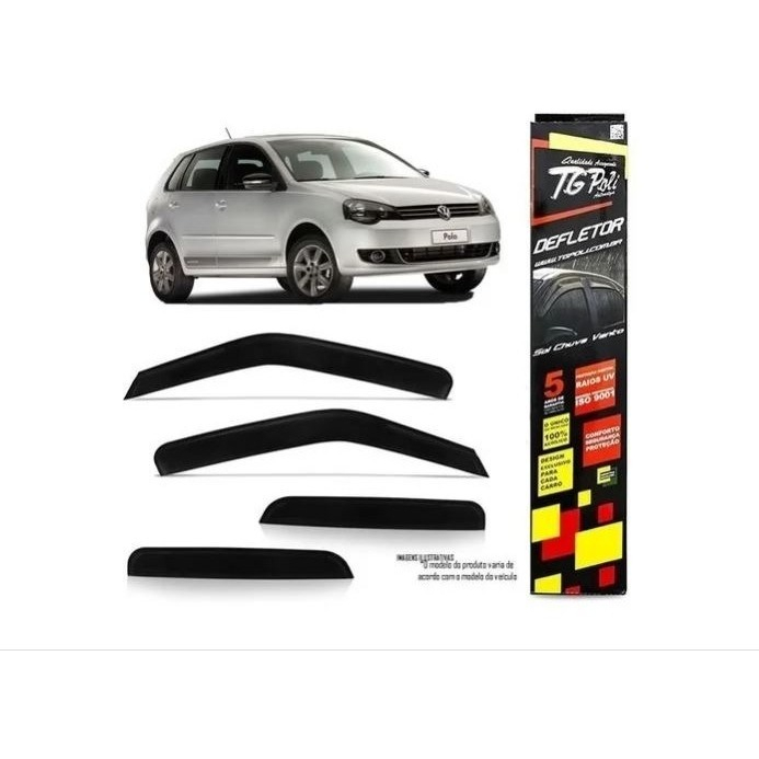 Calha De Chuva Defletor Polo Hatch 02/15 4p Original Tg Poli