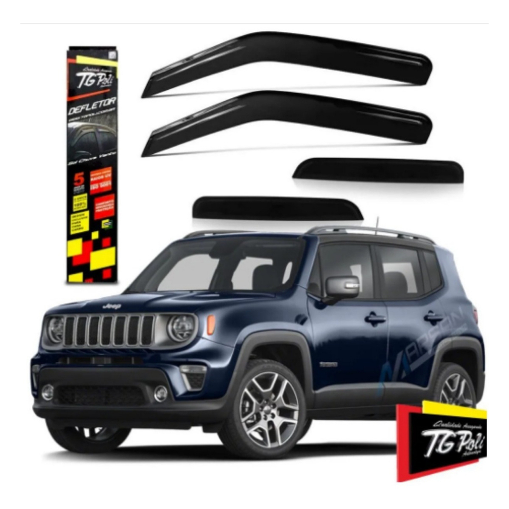 Calha Chuva Defletor Jeep Renegade 15 16 17 18 19 20 4p Tg