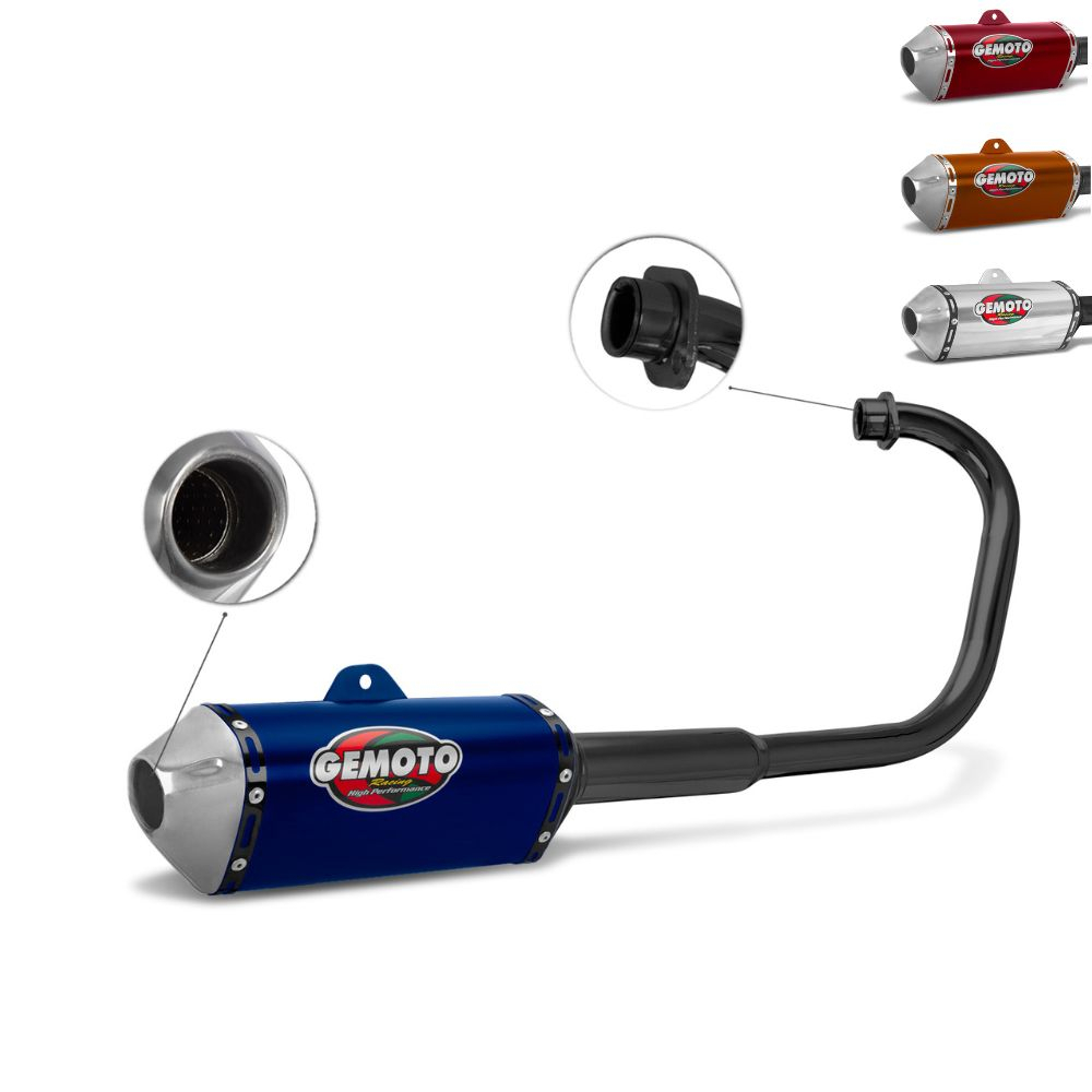 Escapamento Escape Para Moto Gemoto Racing 3 Trioval Titan Esd 150 2004 2005 2006 2007 2008 em Oferta na Shopee