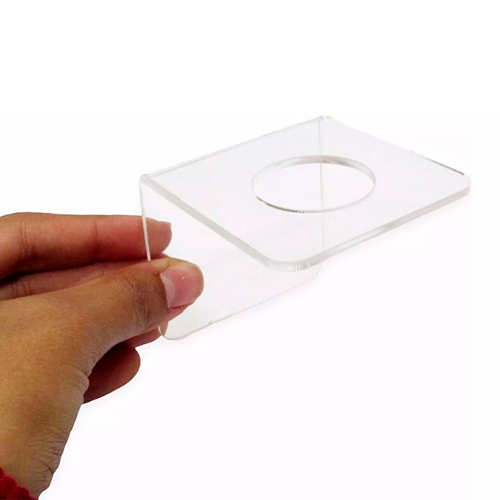 5 Suporte Porta Escova De Cabelo De Parede Em Acrílico