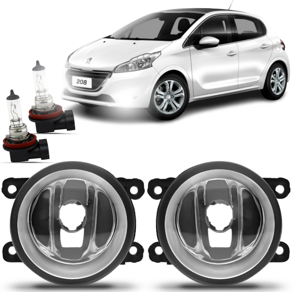 Par Farol Milha Peugeot 208 2012 2013 14 2015 2016 + Lâmpada