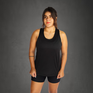 Regata Feminina Dry Fit Cavada 100% Poliéster Dia A Dia Basica Treino Caminhada