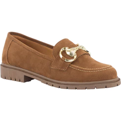 Sapato Feminino Lumiss Mocassim Boyfriend Tratorado Confortável Salto Baixo Loafer Flat Macio Casual Dia a Dia