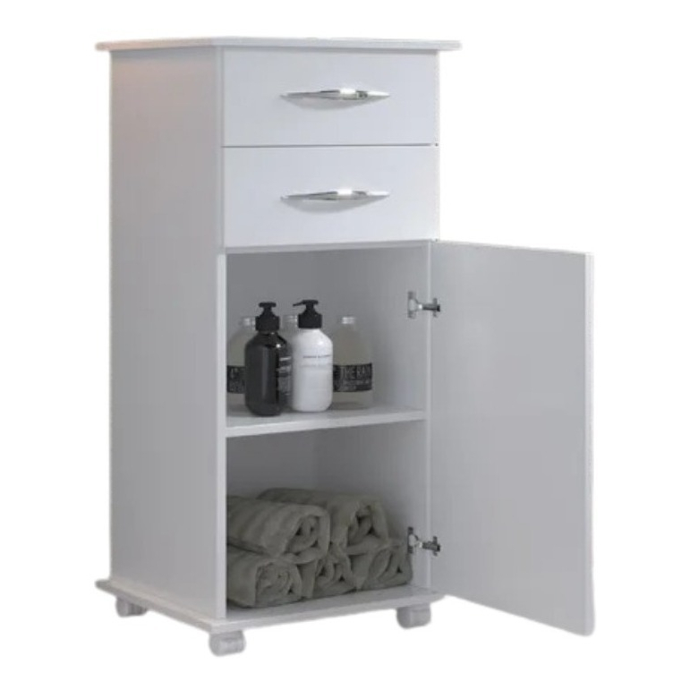 Carrinho Multiuso organizador 1 Prateleira Branco c/ Rodas em Oferta na Shopee