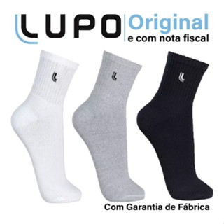 Kit 3 Pares Meia Lupo Cano Médio Masculina Algodão Original