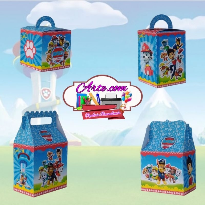 Personalizados Patrulha Canina (PEGUE E MONTE) Kit festa - lembrancinha - aniversário - caixas personalizadas - festa