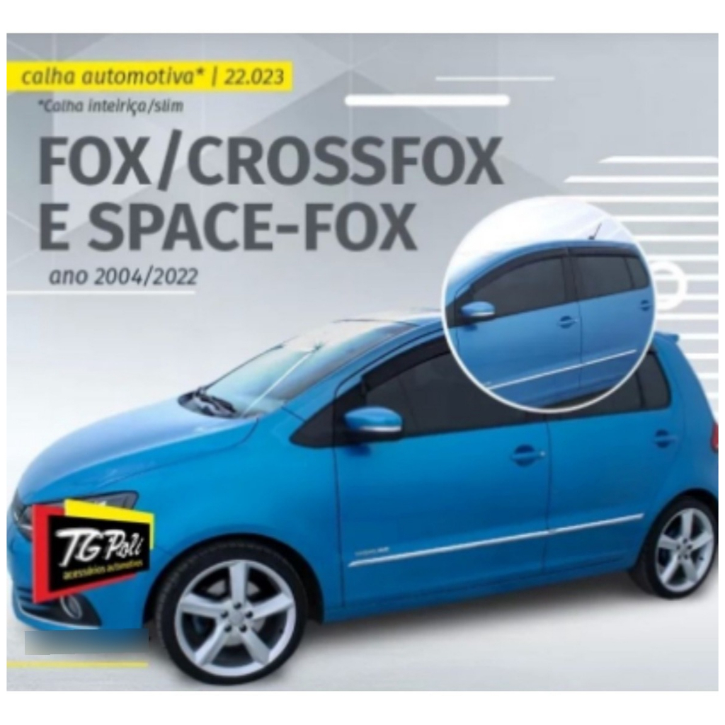 Calha De Chuva Defletor Fox/crossfox 04/21 4p Slim Inteiriça