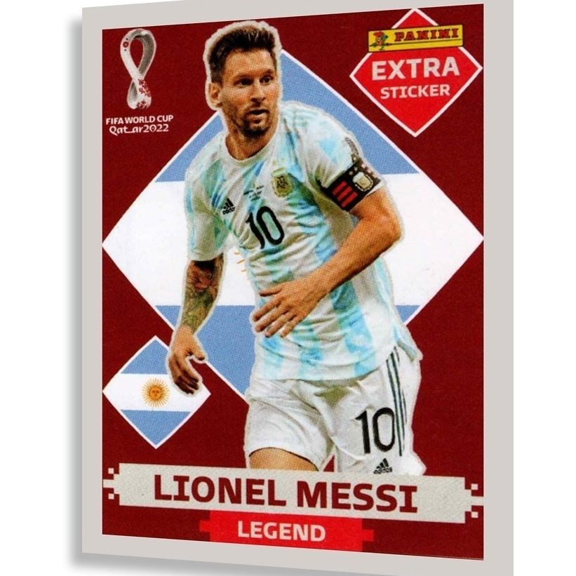 Figurinha Messi Legend Bordo Sticker Panini Copa Do Mundo Fifa Qatar 2022