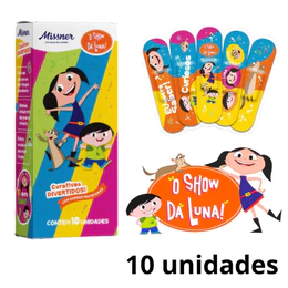 Kit 10un Curativo Band-aid Infantil Bandagem Para Crianças Show Da Luna