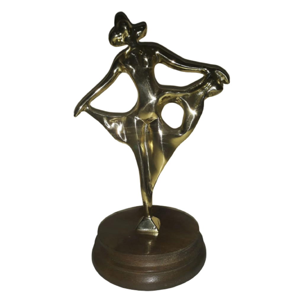 Estatueta Escultura Em Bronze Bailarina Obra De Arte Decorar