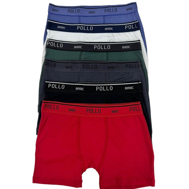 Kit 6 Cueca Boxer Box Infantil Menino Pollo Lisa Microfibra Kids