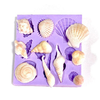 Molde De Silicone Fundo Do Mar conchas Para Decorar F42 em Oferta na Shopee