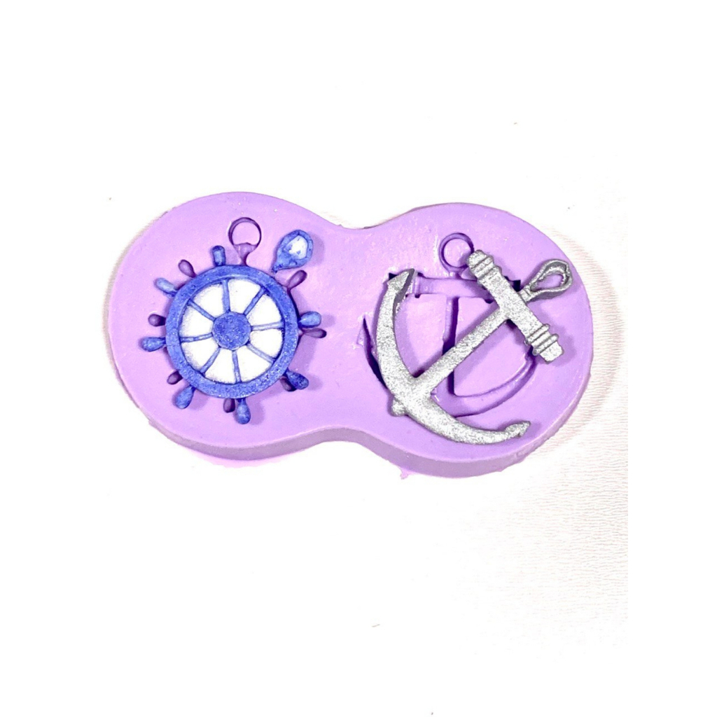Molde De Silicone Leme Âncora Para Decorar F48