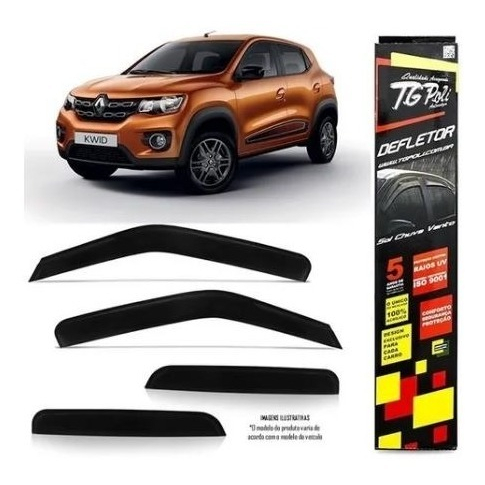 Calha De Chuva Defletor Kwid 16 17 18 19 20 4p Original