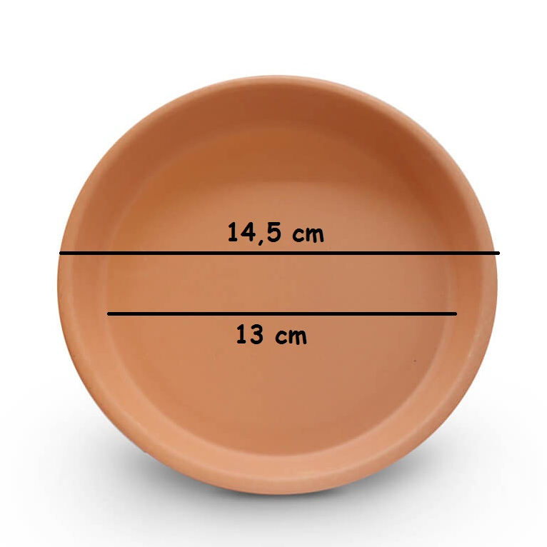 Pratinho de Barro 14 cm Para Plantas Redondo 30 un