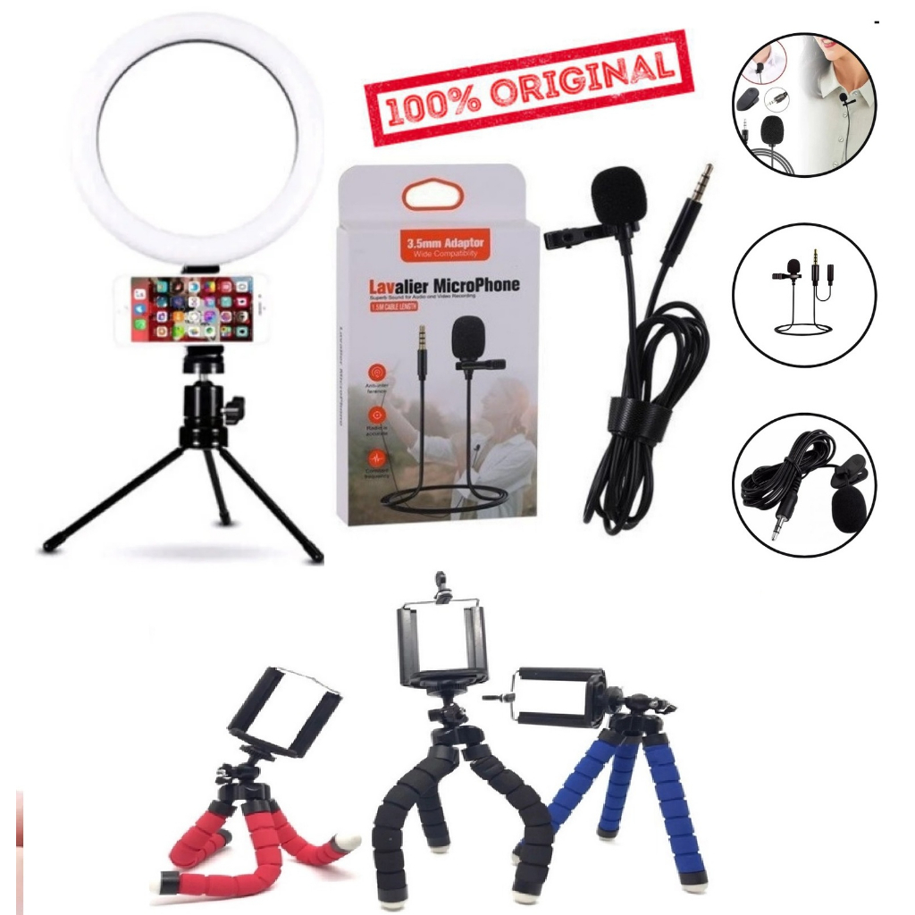 KIT Ring Light 6 Polegadas Para Iniciantes no Youtube e TikTok