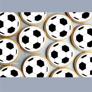 Papel arroz CORTADO para Pirulito de Isomalt ou Cupcake ou Bolacha ou Biscoito ou Chocolate 5cm - Tema Bola de Futebol em Oferta na Shopee