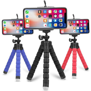 Tripe Universal Flexivel Suporte Celular Cameras Vermelho