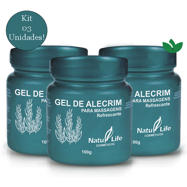 Kit Com 3 Unidades Gel de Alecrim 100g Natu Life