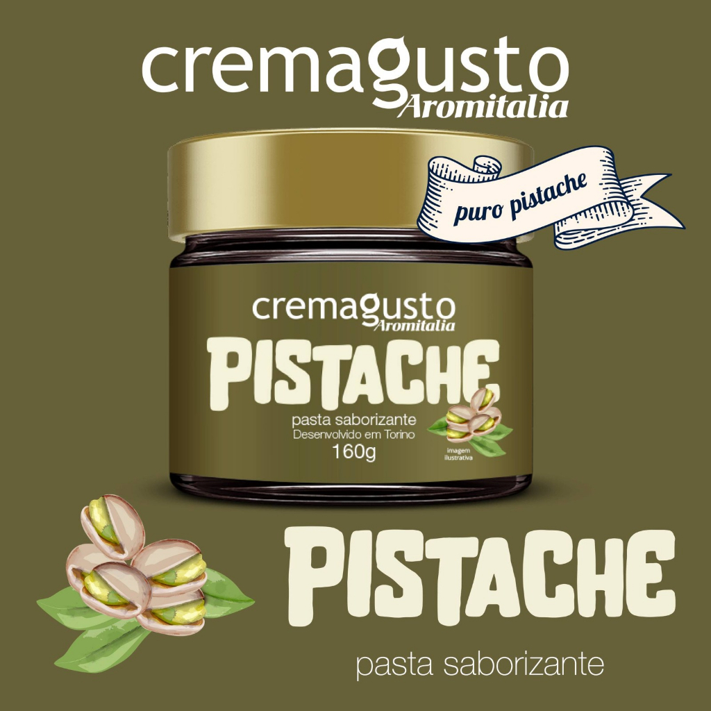 1 Und Pasta Saborizante -  Cremagusto Aromitalia PISTACHE - AVELÃ - FRUTAS SILVESTRES - BAUNILHA