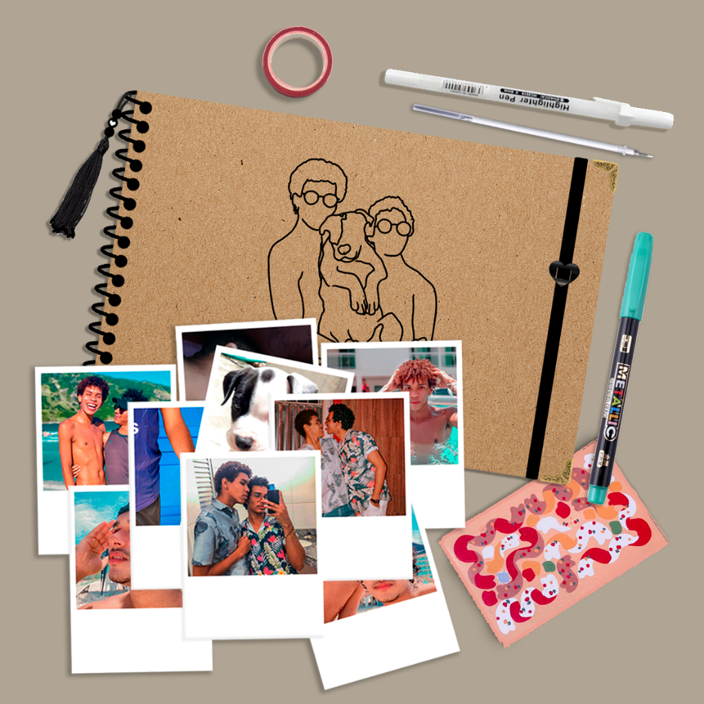 KIT Álbum de fotos A5  / Álbum de memórias/ Álbum de recordação.