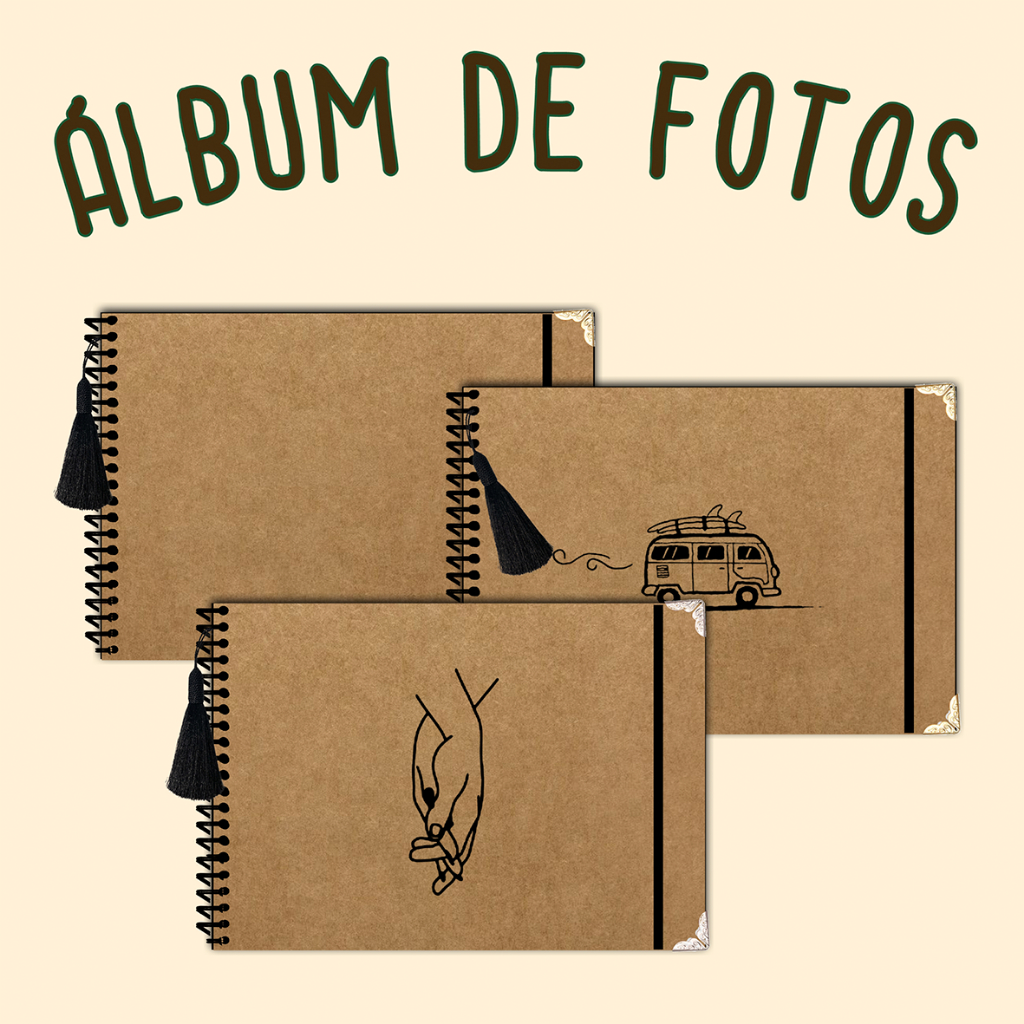 Álbum de fotos Pardo A5 (15x20cm) 40 páginas
