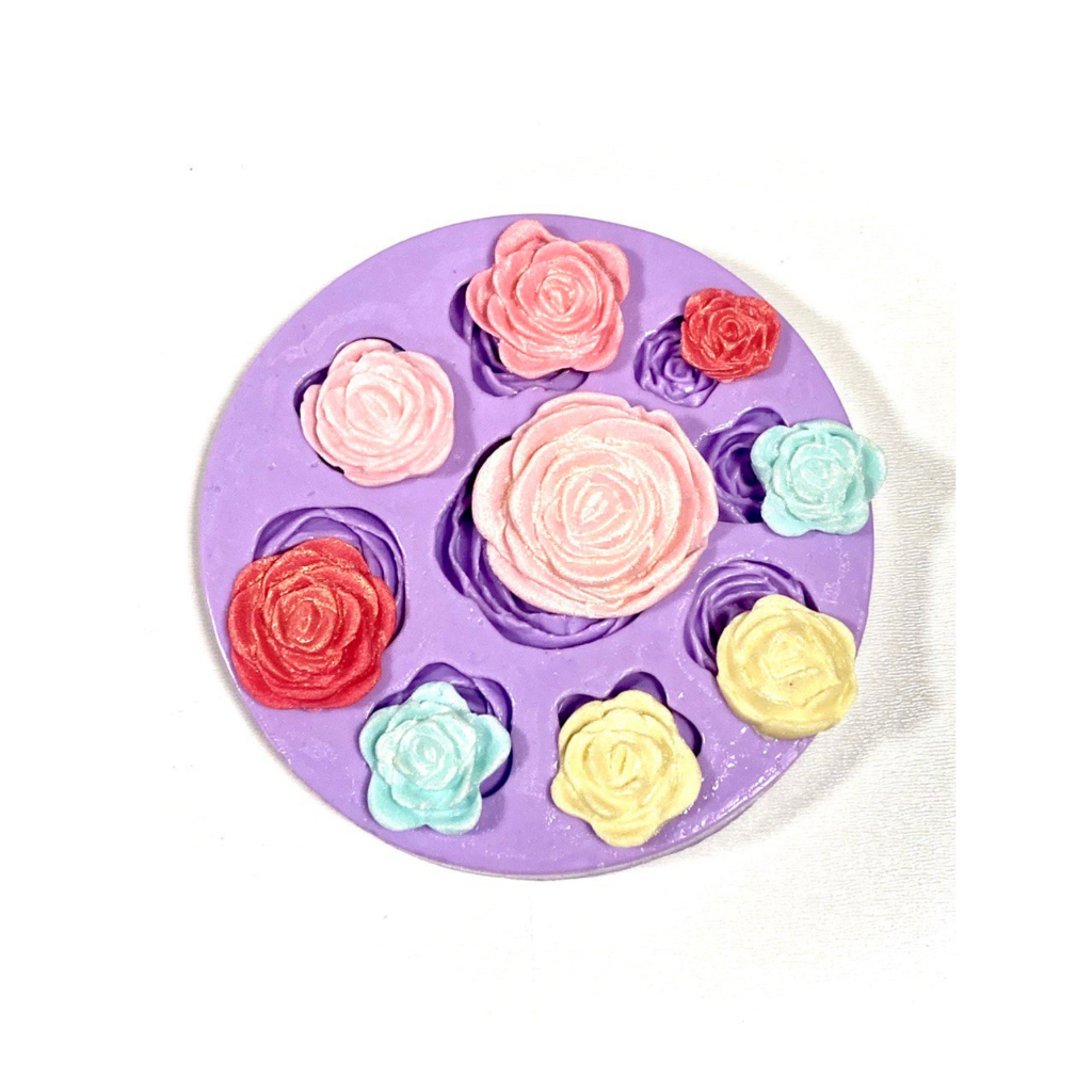 MOLDE DE SILICONE ROSAS PARA DECORAR F98