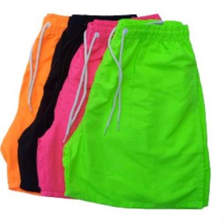 kit 5 peças shorts neon plus size
