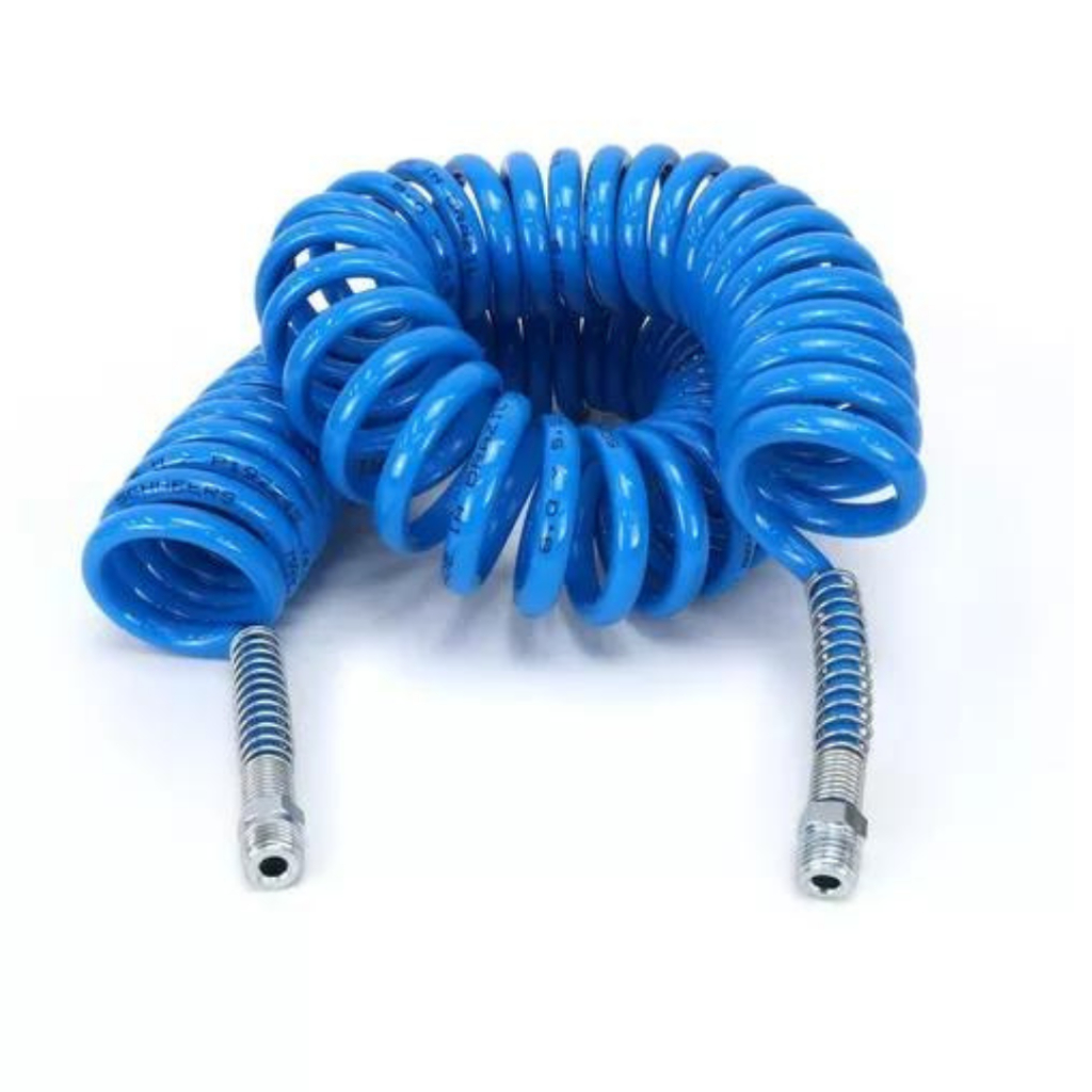 Mangueira Espiral Para Ar Comprimido Compressor 8mm 5metros Flexível Resistente Acessório Pneumático Ferramenta Oficina