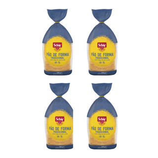 Kit 4 Pães de Forma Tradicional Sem Glúten e Lactose 200g Schar