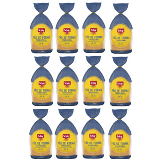 Kit 12 Pães de Forma Tradicional Sem Glúten e Lactose 200g Schar