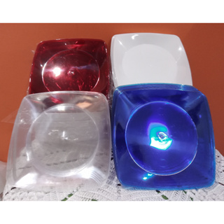 Pratos 22 cm acrílico 50 unidades (REFEIÇÂO) Quadrado em Oferta na Shopee