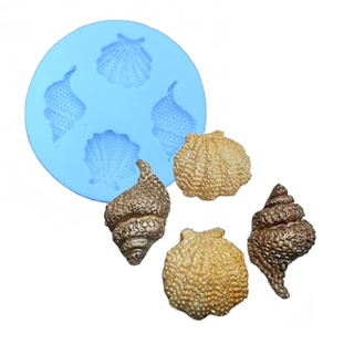 Molde de Silicone - Mini Conchas em Oferta na Shopee