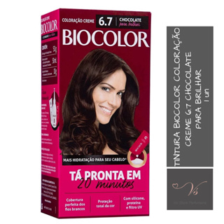 Tintura Biocolor Coloração Creme 6.7 Chocolate em Oferta na Shopee