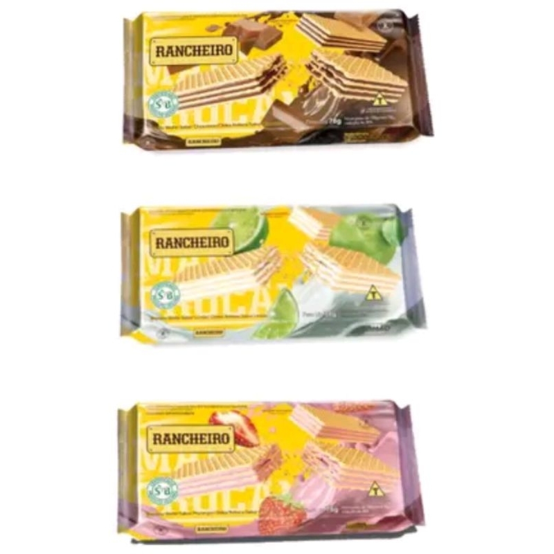 KIT COM 9 - Wafer zero lactose - zero leite - 3 unidades de cada. em Oferta na Shopee