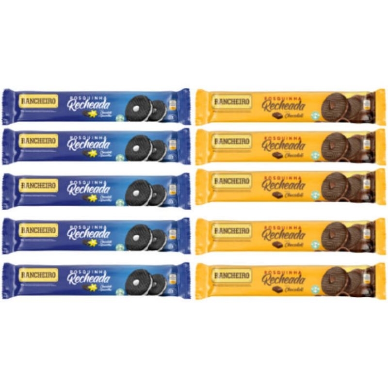 KIT COM 10 - Biscoito Vegano Zero Lactose. 5 choco + 5 baunilha. em Oferta na Shopee