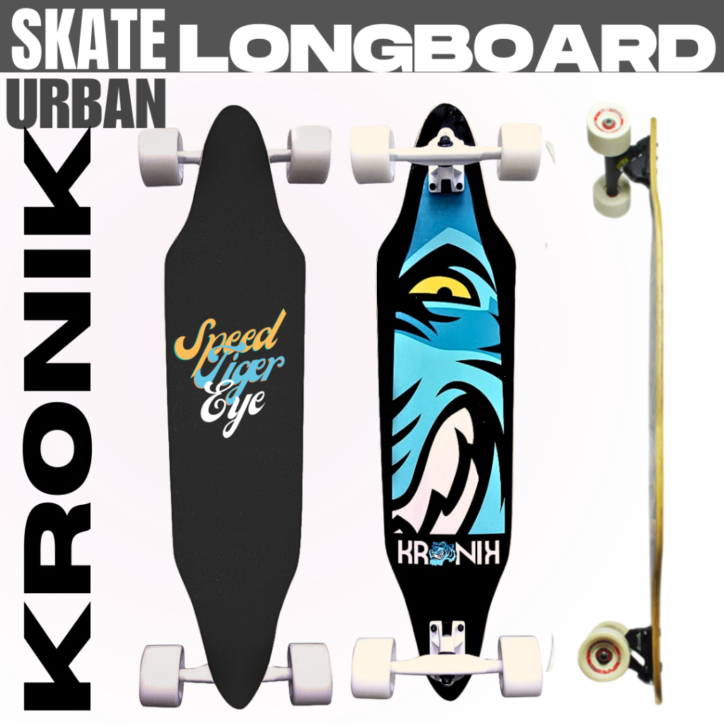 Skate Longboard Kronik 37" Abec-7 | Modelo Urban Speed Tiger Eye