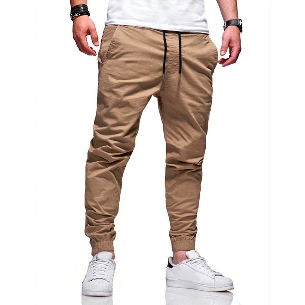 Calça Jogger Jeans Masculina Punho Lycra Elastano