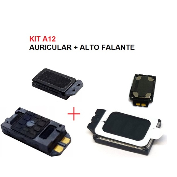 Kit  Alto Falante Campainha A02 A12 A13 A32 M02 M21s + Auricular Galaxy A12 A20 A30 A40 A50