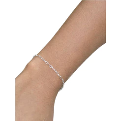 Pulseira prata 925 elo corações Moderna Bracelete linda elegante