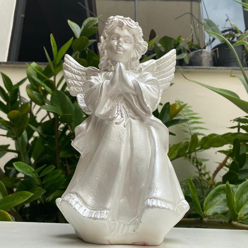 kit 1 anjo 25cm 1 Anjo 20cm 1 Anjo 12cm todos perolados