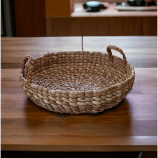 Cesta fruteira de palha
