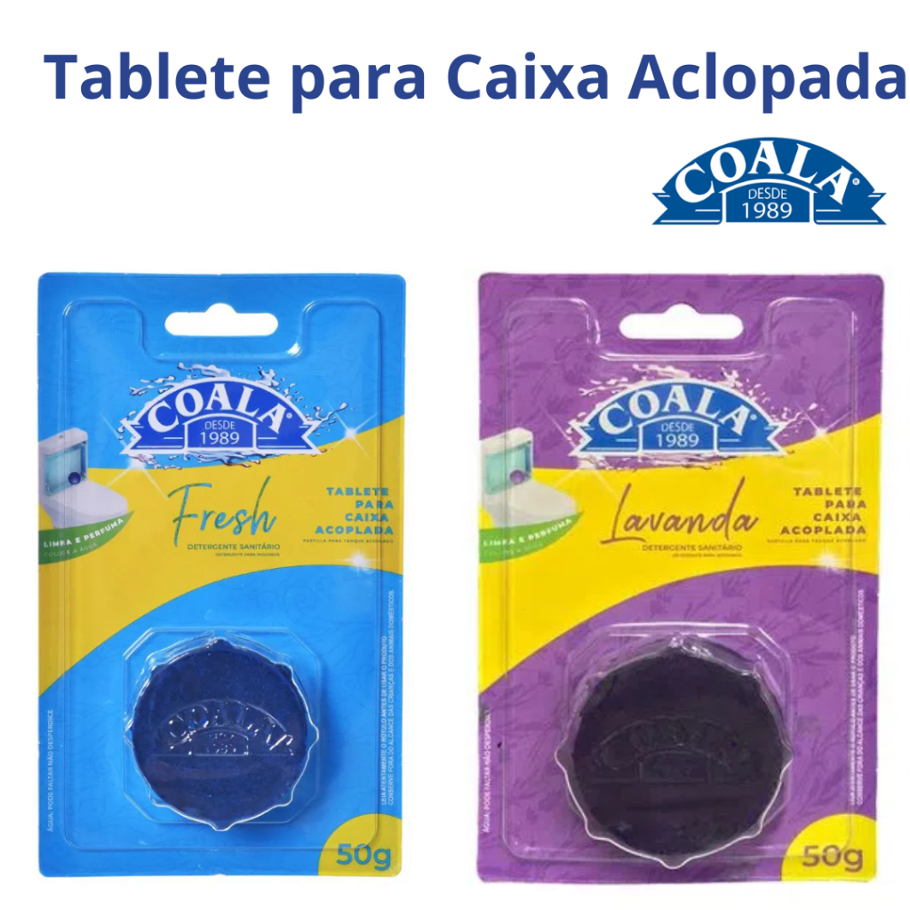 Blocos Para Caixa Acoplada Coala LavandaTablete Pastilha Sanitário Fresh 50g Odorizante Novo Frescor