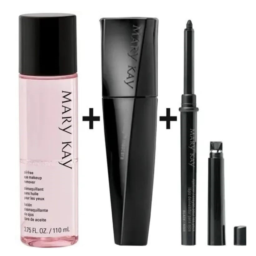 Kit Mary Kay Olhos Demaquilante + Máscara de Cílios + Lápis Retrátil Maquiagem Original Validade 2025