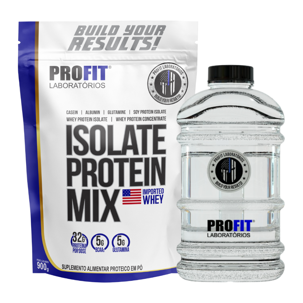 Kit Whey Isolate Mix 900g + Galão - Profit Labs